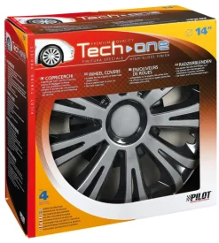 Copricerchi per auto "avera" silver & black - ø 14" pilot  31616