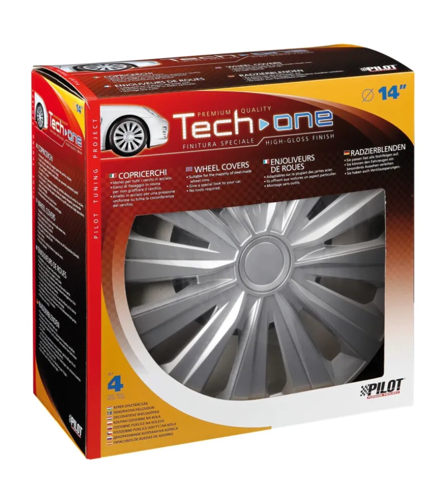Copricerchi per auto "multi silver" - ø 14" pilot 31636