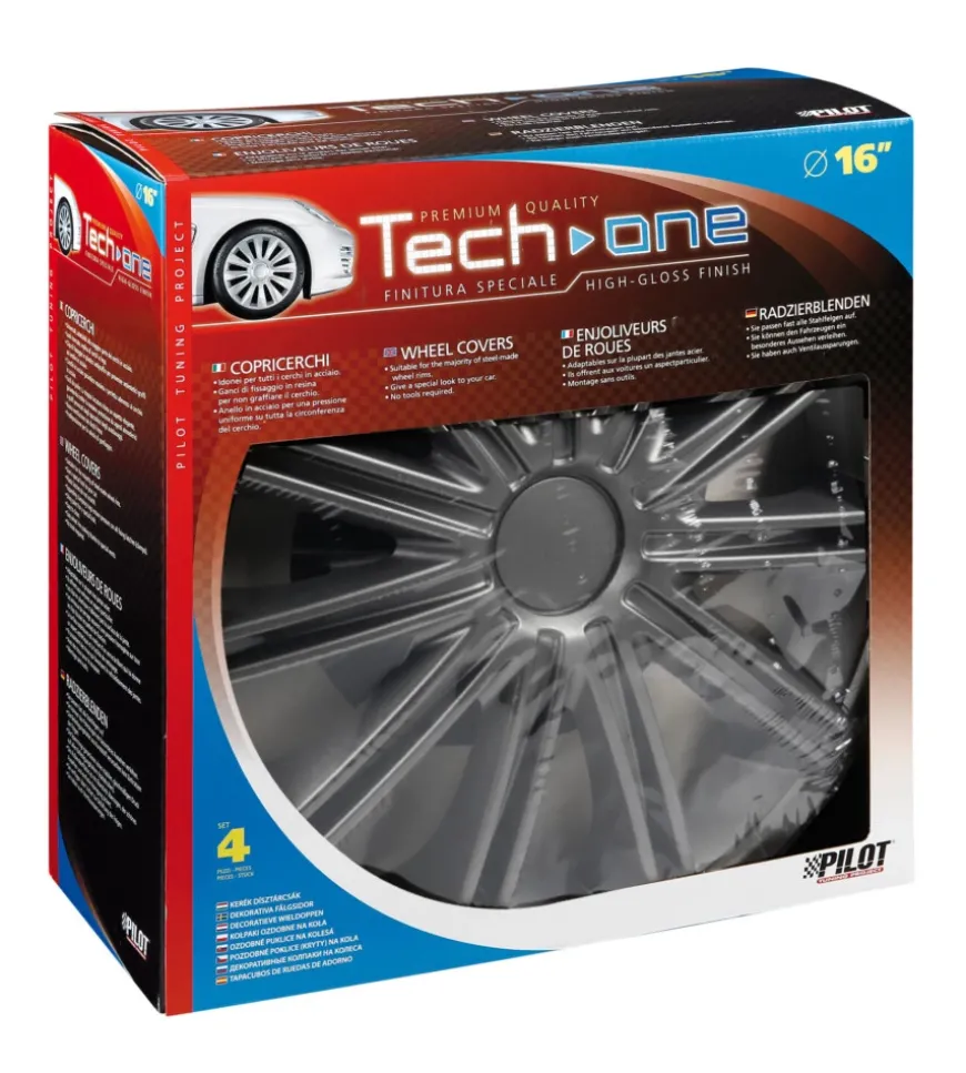 Copricerchi per auto nero dark - ø 16" 31518