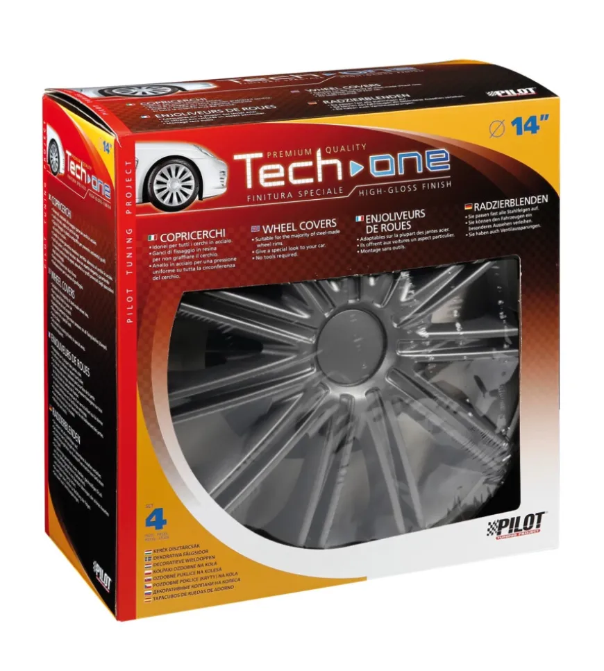 Copricerchi per auto nero dark - ø 14" 31516