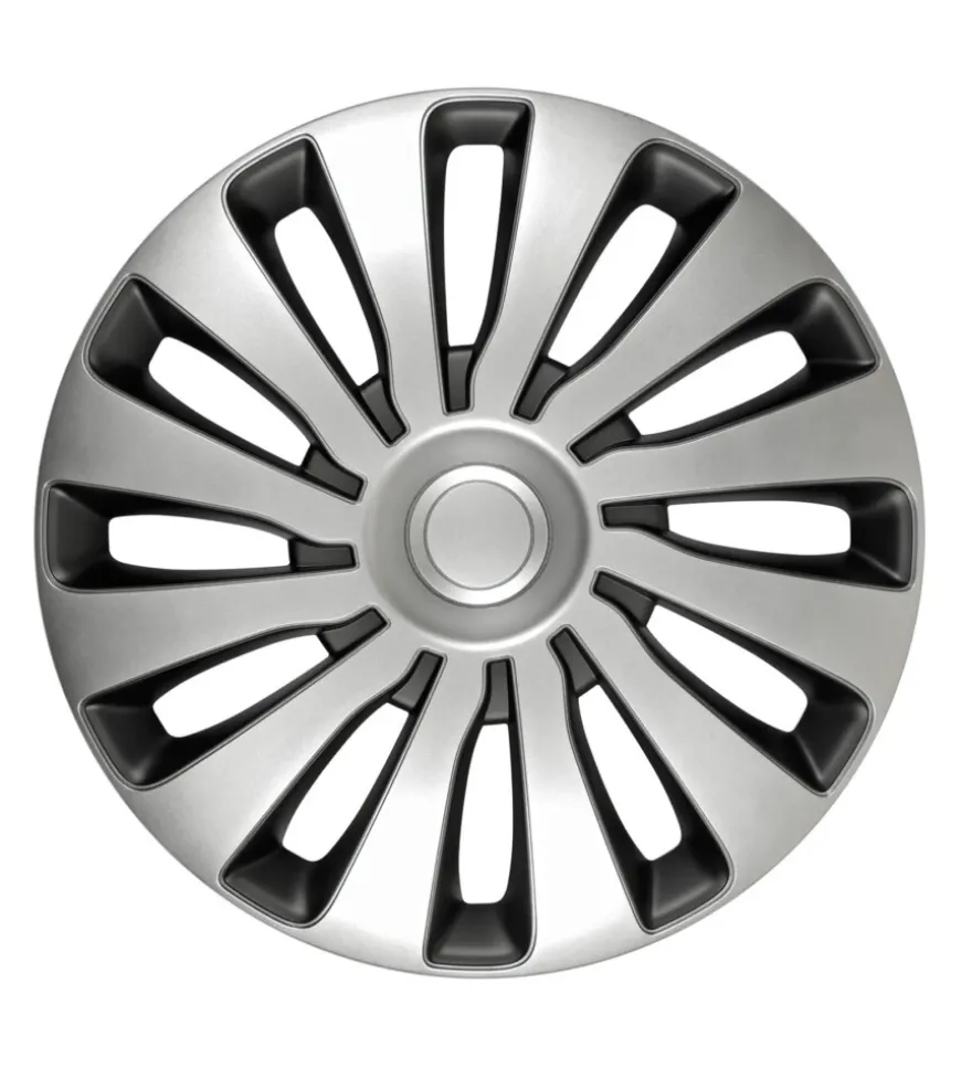 Copricerchi per auto "sepang" silver & black - ø 13" pilot 31655