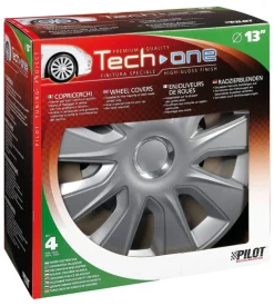 Copricerchi per auto "stratos rc silver" - ø 13" pilot  31595
