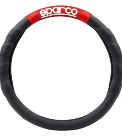 Coprivolante universale per auto sparco nero e rosso