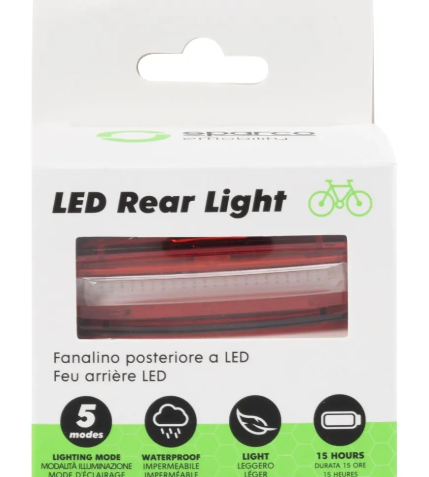 Fanalino posteriore per bicicletta sparco, 7,2x2,1x2,2 cm