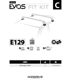Kit attacchi per barre auto portatutto vw golf 5p vii  11/12  n21129