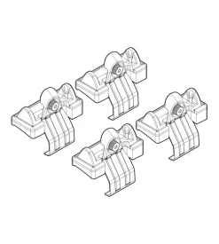 Kit attacchi per barre auto portatutto ford fusion 10/02><noscript><img width=