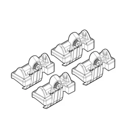 Kit attacchi per barre auto portatutto peugeot 1007 (no railing) 05/05>05/10  n21052