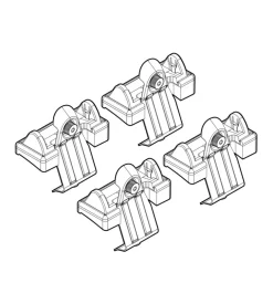 Kit attacchi per barre auto portatutto fiat grande punt 9/05, punto evo 10/0  n21056