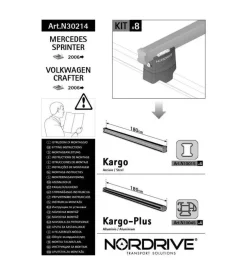 Kit attacchi per barre auto portatutto volkswagen crafter mercedes sprinter  n30214