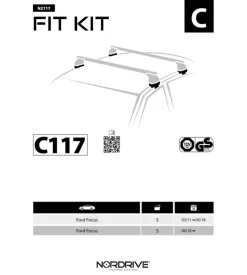 Kit attacchi per barre auto portatutto ford focus 5p 03/11>  n21117