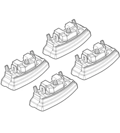 Kit attacchi per barre auto portatutto mercedes classe b 10/11  n21145