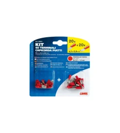 Kit 40 capicorda piatti rossi  45051
