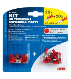 Kit 40 capicorda piatti rossi  45051