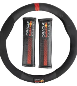 Kit coprivolante e passacintura redbull " powerbar"  nero e rosso