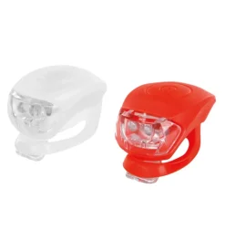 Kit lampeggianti a led per bicicletta lampa anteriore e posteriore in silicone - 92043