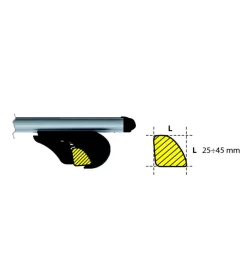 Kit 4 piedi per barre in alluminio rail-kit alu  n20012