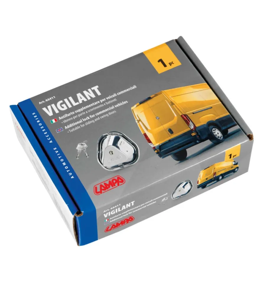 Kit 2 serrature aggiuntive per porte veicoli commerciali lampa "vigilant" - 65412