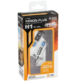 Lampada alogena 12v xenon plus +50% luce - h1 - 55w - p14,5s - 2 pz - scatola 58620