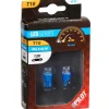 Lampada 1 led colour-led wide 12v - (t10) - w2,1x9,5d - 2 pz  - scatola - blu  58145
