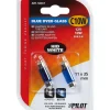 Lampada siluro blue dyed glass 12v - (c10w) - 11x35 mm - 10w - sv8,5-8 - 2 pz  - blister  58367