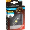 Lampada 12v hyper-led 2 - 1 smd x 2 chips - (c5w) - 10x36 mm - sv8,5-8 - 1 pz bianco  58448