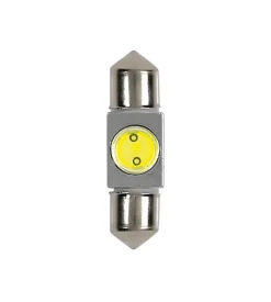Lampada 12v hyper-led 2 - 1 smd x 2 chips - (c5w) - 10x36 mm - sv8,5-8 - 1 pz bianco  58448