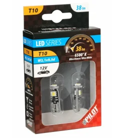 Lampada 12v hyper-led 9 - 3 smd x 3 chips - (t10) - trifocus - w2,1x9,5d - 2 pz  58459