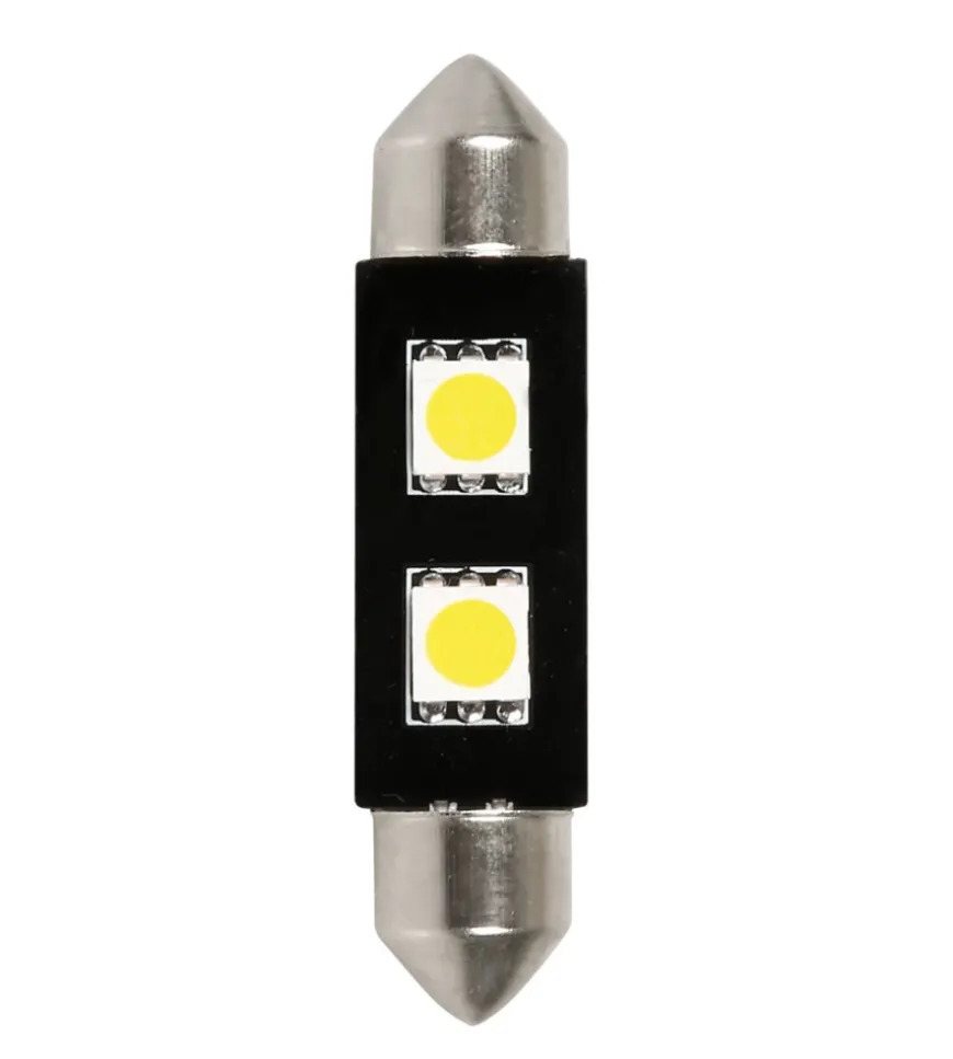 Lampada 12v hyper-led 6 - 2 smd x 3 chips - 10x42 mm - sv8,5-8 - 1 pz 58449