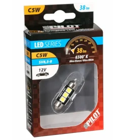 Lampada 12v hyper-led 9 - 3 smd x 3 chips - (c5w) - 10x36 mm - sv8,5-8 - 1 pz  58450
