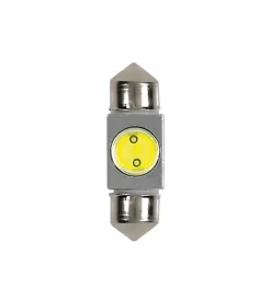 Lampada 12v hyper-led 2 - 1 smd x 2 chips - 10x31 mm - sv8,5-8 - 1 pz bianco  58447