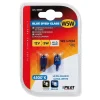 Lampada zoccolo blue dyed glass 12v - (w5w) - 5w - w2,1x9,5d - 2 pz  - d/blister  58359