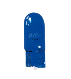 Lampada zoccolo blue dyed glass 12v - (w5w) - 5w - w2,1x9,5d - 2 pz  - d/blister  58359