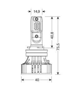 Lampade led per auto 9-32v halo led serie 7 compact - (h8-h9-h11-h16) - 36w - pgj19-x - 2 pz  - scatola  57779