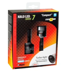 Lampade led per auto 9-32v halo led serie 7 compact - (h4) - 36w - p43t - 2 pz - scatola 57777