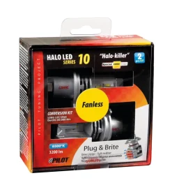 Lampade led per auto 9-32v halo led serie 10 halo killer - (h4) - 20w - p43t - 2 pz  - scatola  57730