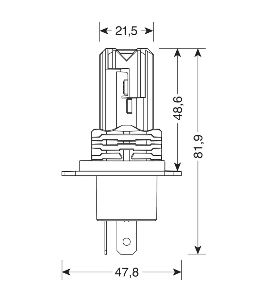Lampade led per auto 9-32v halo led serie 10 halo killer - (h4) - 20w - p43t - 2 pz - scatola 57730