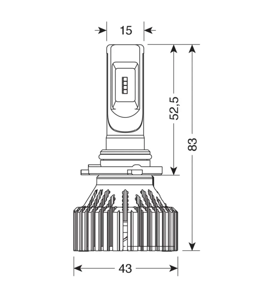 Lampade led per auto 9-32v halo led serie 6 standard - (h10-hb3 9005) - 30w - p20d - 2 pz - scatola 57787