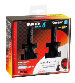 Lampade led per auto 9-32v halo led serie 6 standard - (h7) - 30w - px26d - 2 pz  - scatola  57785