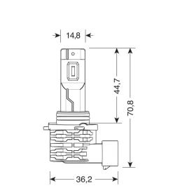 Lampade led per auto 9-32v halo led serie 10 halo killer - (h10-hb3 9005) - 20w - p20d - 2 pz  - scatola  57733