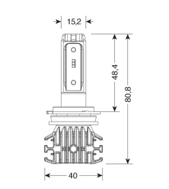 Lampade led per moto 9-32v halo led pro-bike 1 - (h7) - 25w - px26d - 1 pz  - scatola  57757