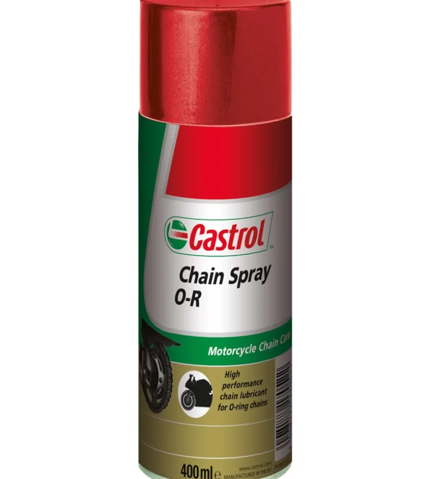 Lubrificante sintetico chain spray o-r per moto, bianco, ottima protezione