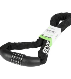Lucchetto a catena per bicicletta sparco nero con combinazione