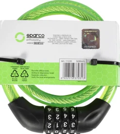 Lucchetto morbido per bici sparco giallo con combinazione