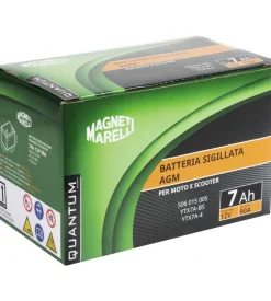 Magneti marelli batteria moto e scooter 7ah 12v 90a tecnologia agm sigillata polo positivo sinistro