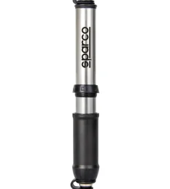 Mini pompa per bicicletta sparco in alluminio grigio