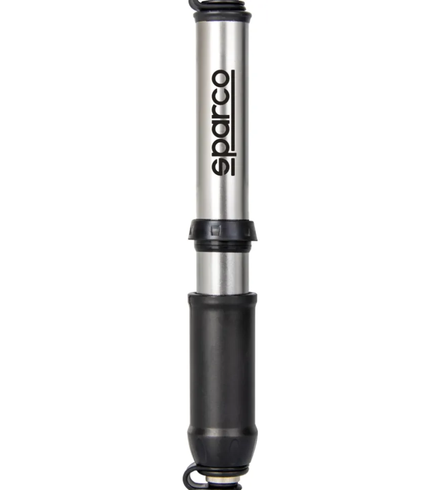 Mini pompa per bicicletta sparco in alluminio grigio