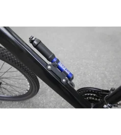 Mini pompa per bicicletta sparco blu in alluminio
