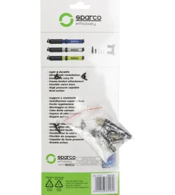 Mini pompa per bicicletta sparco blu in alluminio