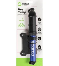 Mini pompa per bicicletta sparco blu in alluminio