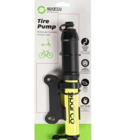 Mini pompa per bicicletta sparco in alluminio gialla